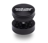Santa Cruz Shredder Metal Herb Grinder Knurled Top for Stronger Grip 2-Piece 2.2" (Black)