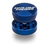 Santa Cruz Shredder Metal Herb Grinder Knurled Top for Stronger Grip 2-Piece Small (Mini) 1.7" (Blue)