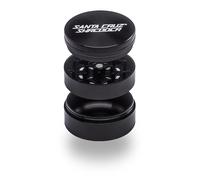 Santa Cruz Shredder Metal Herb Grinder Knurled Top for Stronger Grip 3-Piece Large 2.7" (Black)