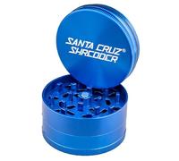Santa Cruz Shredder Metal Herb Grinder Knurled Top for Stronger Grip 3-Piece Large 2.7" (Blue)