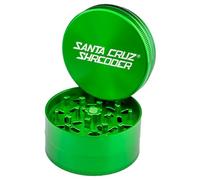 Santa Cruz Shredder Metal Herb Grinder Knurled Top for Stronger Grip 3-Piece Large 2.7" (Green)