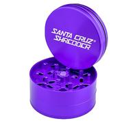 Santa Cruz Shredder Metal Herb Grinder Knurled Top for Stronger Grip 3-Piece Large 2.7" (Purple)