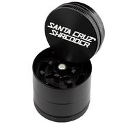 Santa Cruz Shredder Metal Herb Grinder Knurled Top for Stronger Grip 3 Piece Small 1.7" (Black)