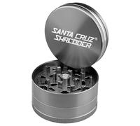 Santa Cruz Shredder Metal Spice and Herb Grinder Knurled Top for Stronger Grip 3-Piece Large 2.7" (Grey)