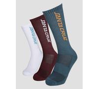 Santa Cruz Strip 3 Pack Socks navy Uni