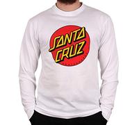 Santa Cruz White FA17 Classic Dot Long Sleeved T-Shirt