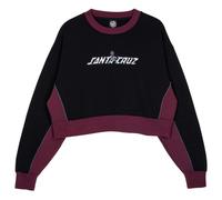 Santa Cruz - Women's Flourish Strip Crew - Jumper size 6, black