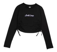 Santa Cruz - Women's Love Script Strip Tie L/S Top - Longsleeve size 10, black