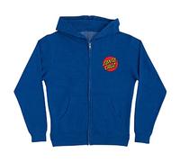 SANTA CRUZ Youth Zip Up Hooded Sweatshirt Classic Dot Youth Skate Zip Up Sweatshirt, Royal Heather, Medium