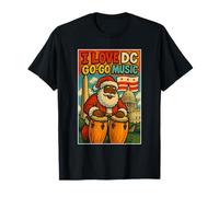 Santa DC Go-Go Music- Holiday Urban Streetwear T-Shirt