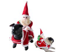 Santa Dog Costume Christmas, Winter Dog Christmas Costume - Pet Accessories for Park Outdoor Lawn Room Walk Birthday Garden Backyard Home Walks Thanksgiving Park Outdoor