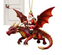 Santa Dragon Riders Ornament 2D Santa Claus Acrylic Decor Collection