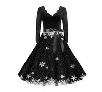 Santa Dress For Women, Women'S Christmas Snowflakes Xmas Santa Dress Cocktail Vintage Christmas Dresses For Women Plus Size Costumes Party Outfits UK