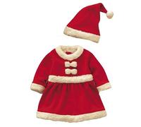 Santa Dresses for Girls UK,Christmas Party UK Christmas Costume My First Outfit Dress Hood and Belt New Born Baby Clothes Birthday Pageant Baptism Christening (Red#1,10-11 Years)