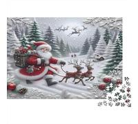 Santa Eating Sandwich in Festive Kitchen 1000 Pc Eco-Friendly Paper Premium Puzzle for Kids Beginners, Ultra Difficult Puzzle, After-school Activity, Puzzle 70x50cm/1000pcs