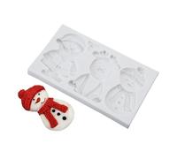 Santa Elk Snowman Silicone Mold Christmas Themed Fondant Molds Versatile Baking Moulds for Cakes/Chocolates/Cookie/Candy Cute Snowman Cake Mold