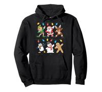 Santa Elves Reindeer Snowman Christmas Pullover Hoodie