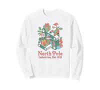 Santa Elves Workshop Christmas Holiday Retro 80s art Sweatshirt