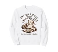Santa Enjoying Holiday Treats Christmas Cookies Fun Sweatshirt