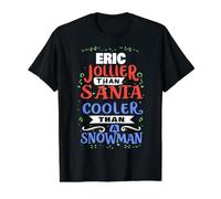 Santa Eric Christmas Saying Funny Eric Name Value Graphic T-Shirt, Men, Black, S