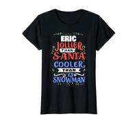 Santa Eric Christmas Saying Funny Eric Name Value Graphic T-Shirt, Women, Black, M