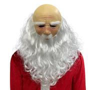 Santa Face Cover - Holiday Latex , Christmas Costume Headwear, Lightweight and Breathable Face with Elastic Band | Practical Choice for Theme Parties, Seasonal Party