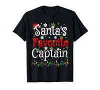 Santa Favorite Captain Christmas Family Lights Funny Xmas T-Shirt