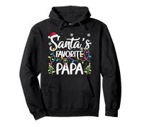 Santa Favorite Papa Christmas Lights Funny Dad Daddy Xmas Pullover Hoodie