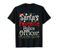 Santa Favorite Police Officer Christmas Family Funny Xmas T-Shirt