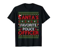 Santa Favorite Police Officer Ugly Christmas Sweaters Xmas T-Shirt