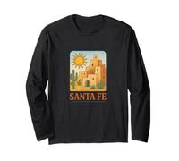 Santa Fe Adobe Sunset Southwest Desert Sunscape Style Long Sleeve T-Shirt