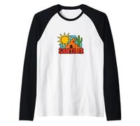 Santa Fe Adobe Sunset Southwest Desert Sunscape Style Raglan Baseball Tee