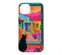 Santa Fe Cat Desert Window Colorful Southwest Case for iPhone 14 Plus