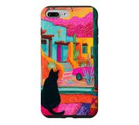 Santa Fe Cat Desert Window Colorful Southwest Case for iPhone 7 Plus/8 Plus