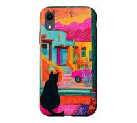 Santa Fe Cat Desert Window Colorful Southwest Case for iPhone XR
