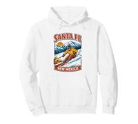 Santa Fe New Mexico Ski Retro Mountain Graphic Pullover Hoodie