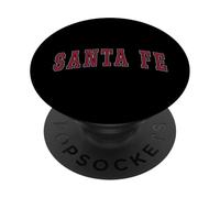 Santa Fe New Mexico Souvenir Sport College Style Red Text PopSockets Adhesive PopGrip