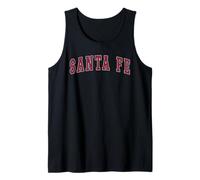 Santa Fe New Mexico Souvenir Sport College Style Red Text Tank Top