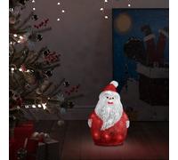 Santa Figure 28cm Red Acrylic LED 25 Indoor Outdoor Festive Battery IP44 8 Modes