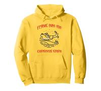 Santa Flying Into The Christmas Spirit Pullover Hoodie