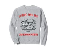 Santa Flying Into The Christmas Spirit Sweatshirt