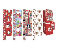 Santa & Friends 4 x 4m Christmas Wrapping Paper Roll Festive Season Wrapping Paper Assorted Designs Gift Wrap Ideal for Christmas Birthday Holidays & Celebrations Sold by Zinnia
