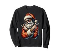 Santa Gangsta Bling Bling Christmas Cool Yule Sweatshirt