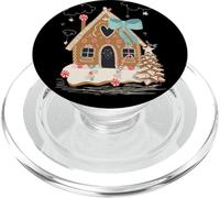 Santa Gingerbread House Christmas Holiday Season Snowflakes PopSockets PopGrip for MagSafe