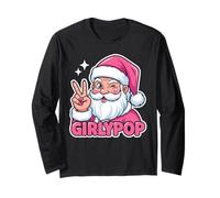 Santa Girly Pop, Trendy Slaying Queen Christmas Long Sleeve T-Shirt