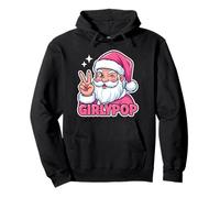 Santa Girly Pop, Trendy Slaying Queen Christmas Pullover Hoodie