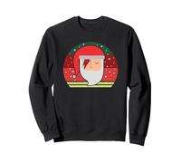Santa Glam Rock Star Stay Cool Funny Retro Vintage Sweatshirt, Adult Unisex, Black, Medium