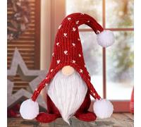 Santa Gnomes Plush Party Decoration Ornament Supplies - Home Tabletop Ornaments Christmas Gnome Decor for Adults (Red)