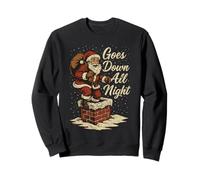 Santa Goes Down All Night Couples Matching Christmas Sweatshirt