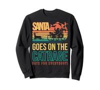 Santa goes on the Catrage Cats for everybody - Christmas fun Sweatshirt